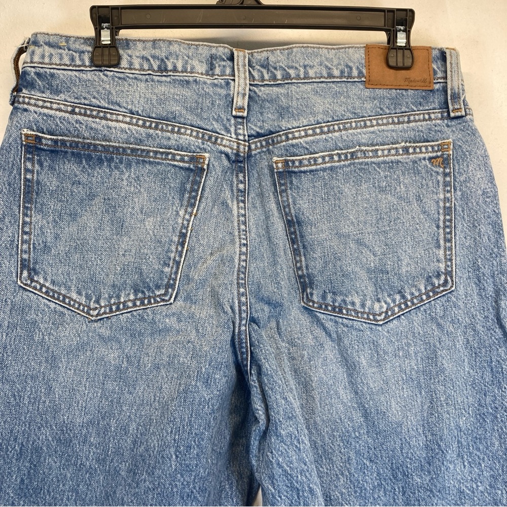 Madewell The Dadjean Medium Wash Blue Jeans Size 28 Distressed - Picture 9 of 16